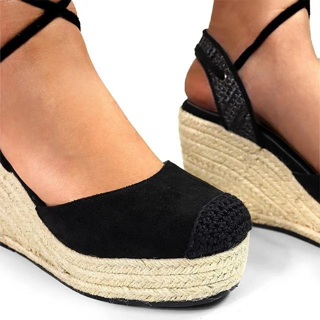 Mel Wrap Wedge -Black