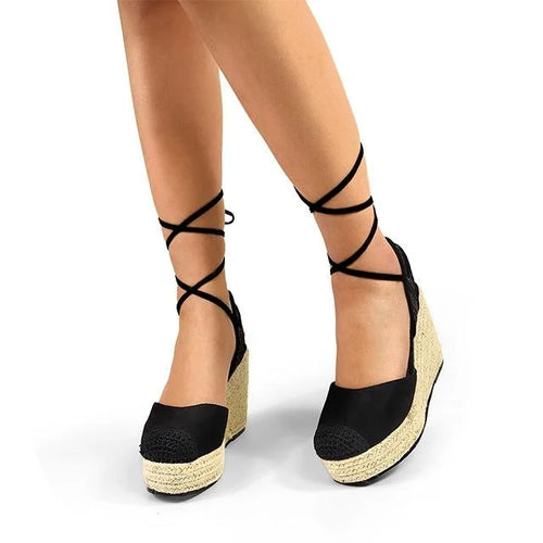 Mel Wrap Wedge -Black
