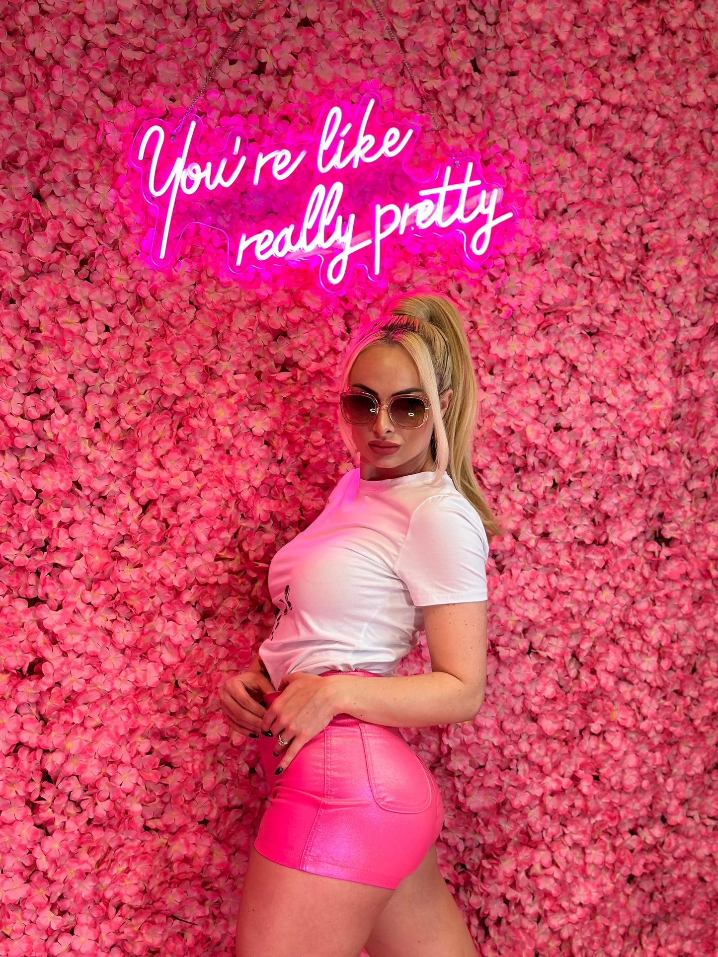 Sassy Slithers Metallic Pink Shorts