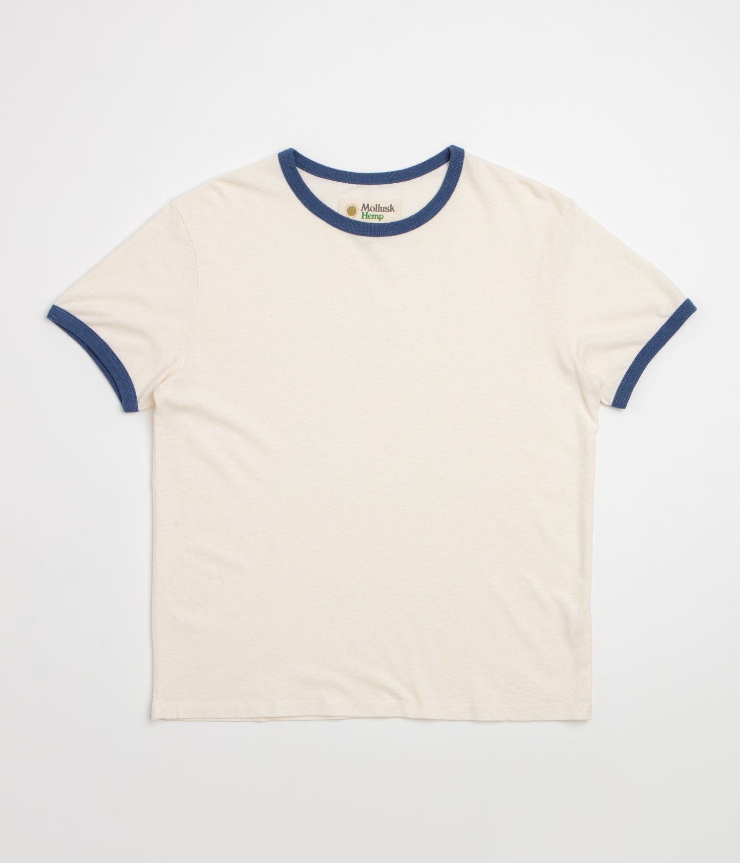 Mollusk Hemp Ringer T-Shirt - Natural / Navy