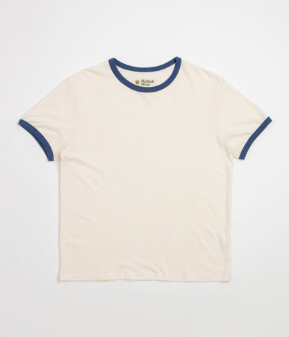 Mollusk Hemp Ringer T-Shirt - Natural / Navy