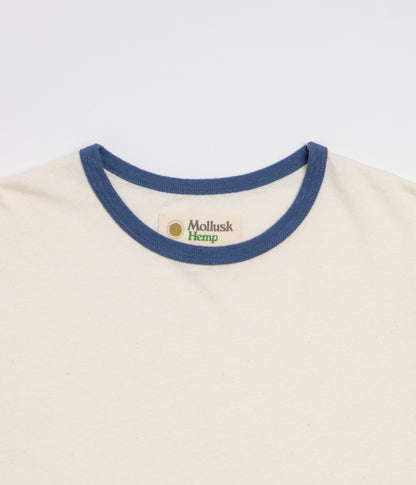 Mollusk Hemp Ringer T-Shirt - Natural / Navy