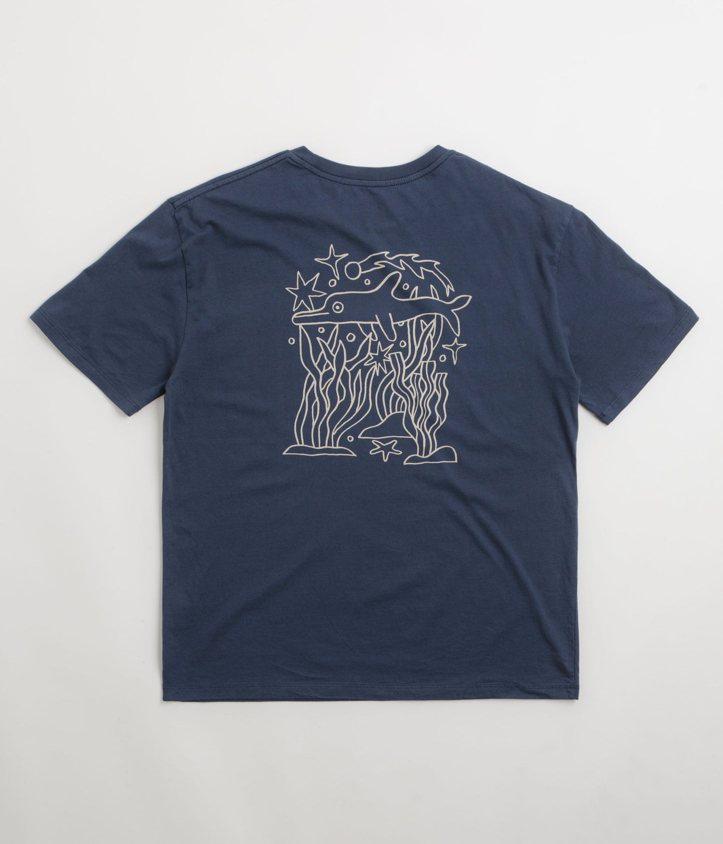 Mollusk New Dolphin Energy T-Shirt - Navy Indigo