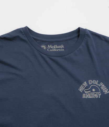 Mollusk New Dolphin Energy T-Shirt - Navy Indigo
