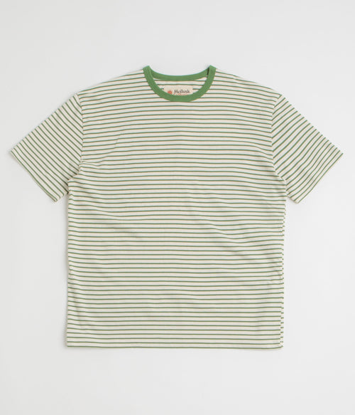 Mollusk Striped Heavy T-Shirt - Natural / Green