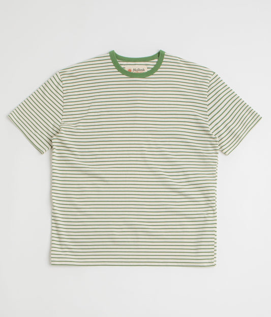Mollusk Striped Heavy T-Shirt - Natural / Green
