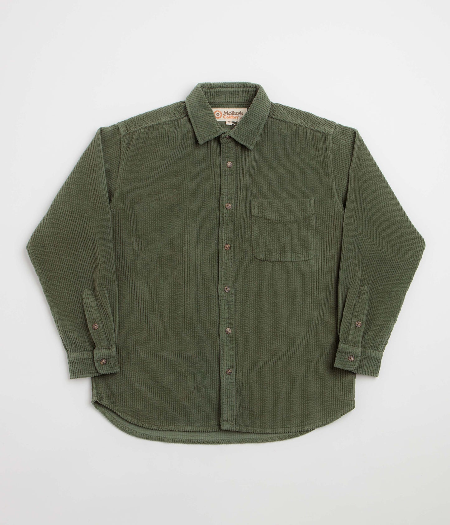Mollusk Thurston Shirt - Rover Green Corduroy