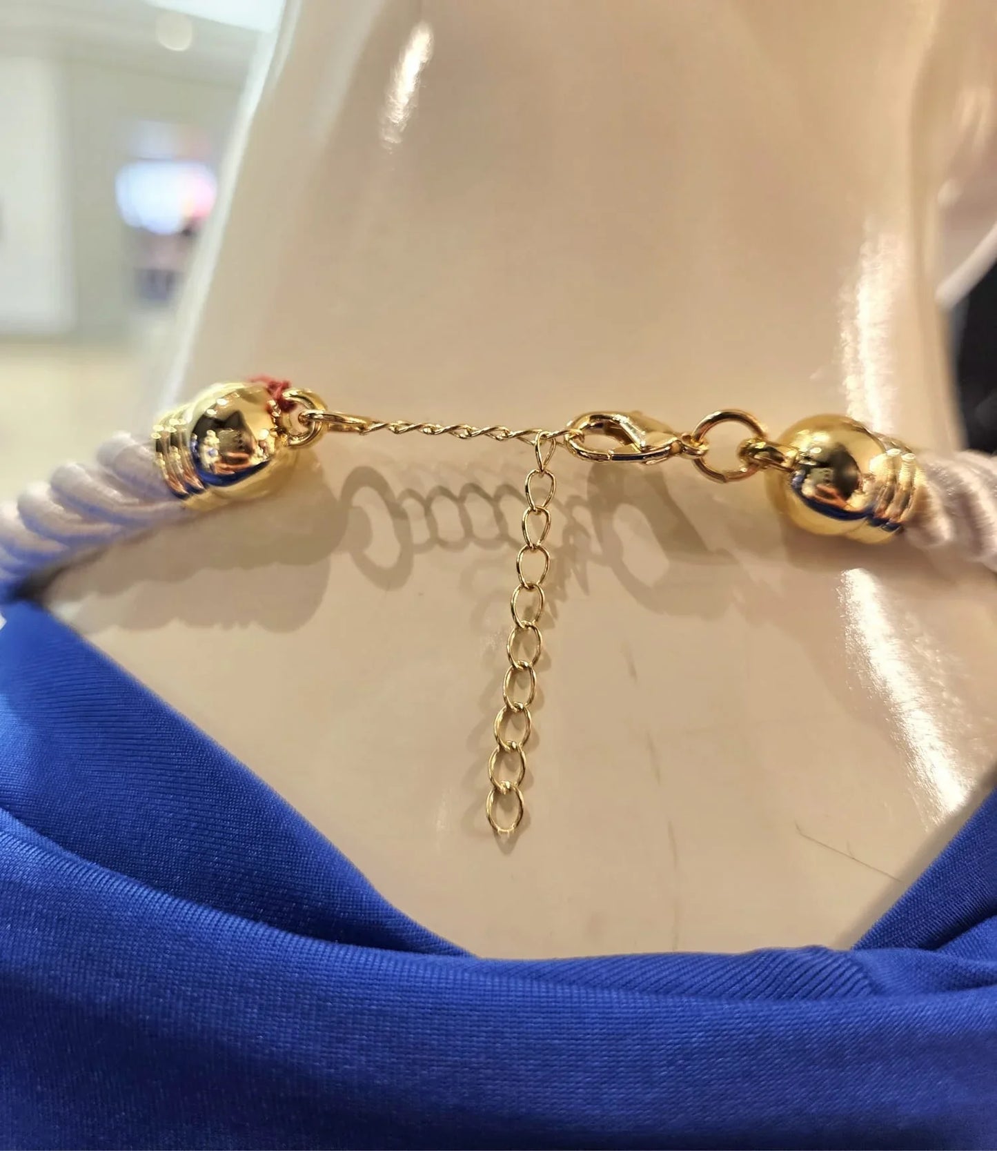 Nautical Sun Pendant Necklace-Gold- White Robe