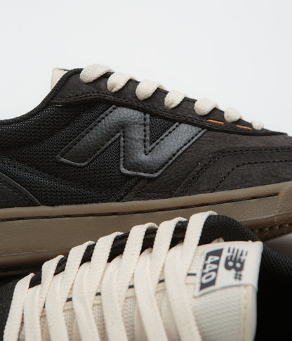 New Balance Numeric 440 Shoes - Black / Gum / Orange