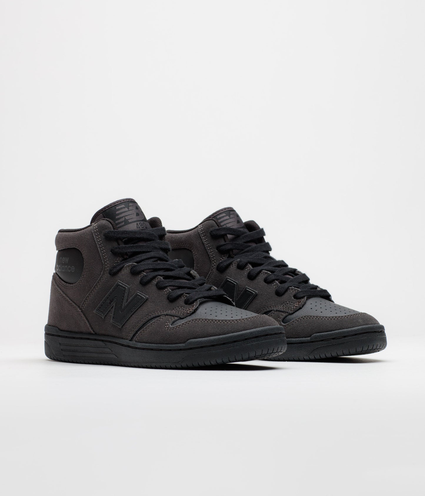 New Balance Numeric 480 High Shoes - Charcoal / Leather