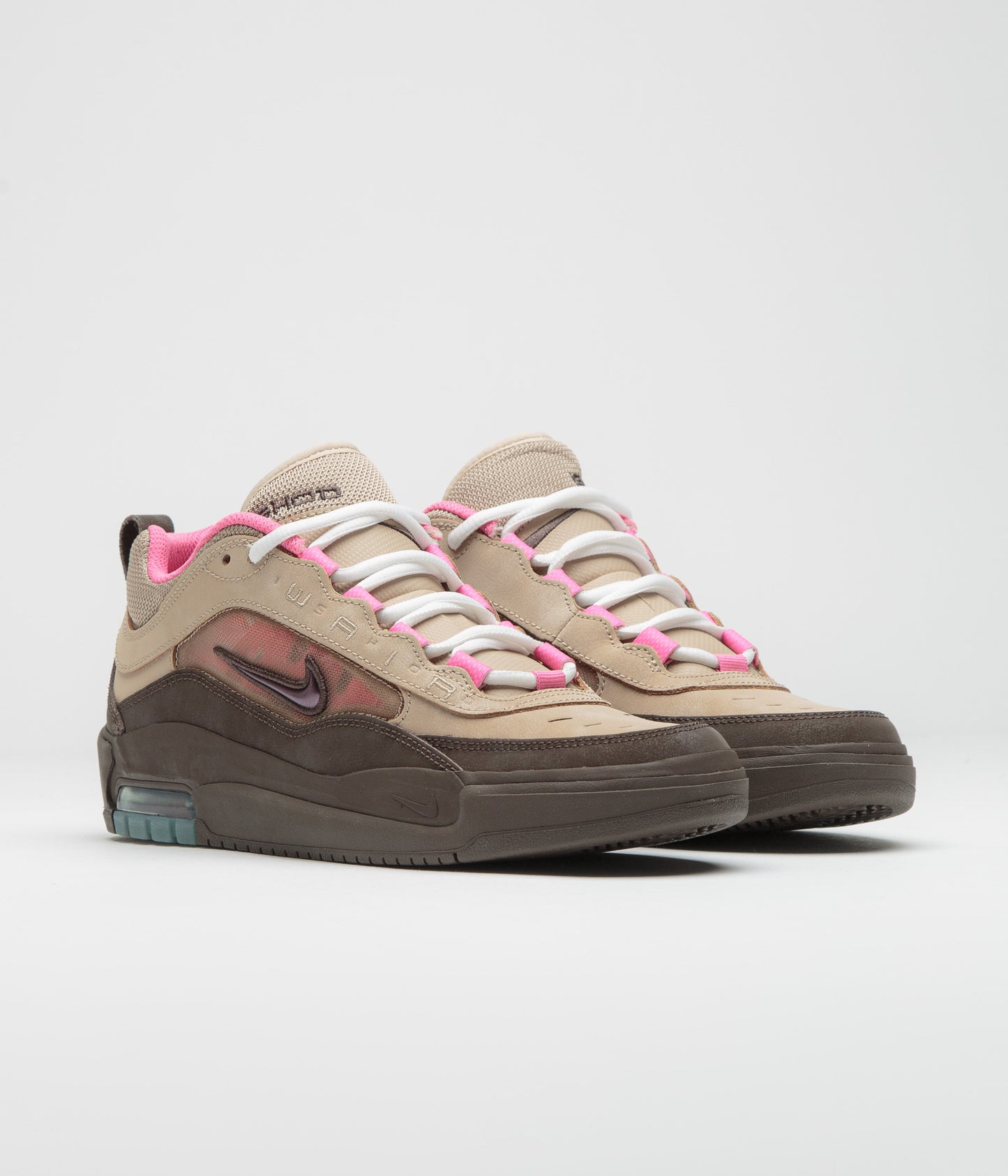 Nike SB Air Max Ishod Shoes - Hemp / Baroque Brown - Pinksicle