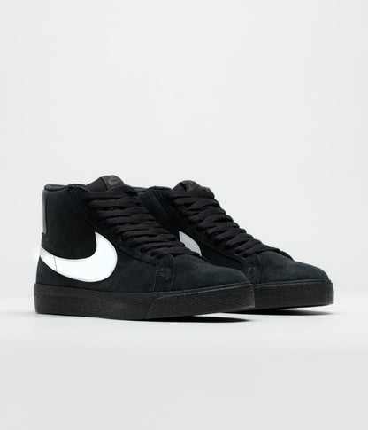 Nike SB Blazer Mid Shoes - Black / White - Black - Black