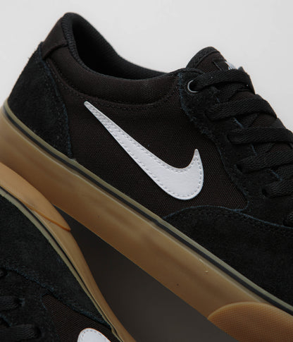 Nike SB Chron 2 Shoes - Black / White - Black - Gum Light Brown