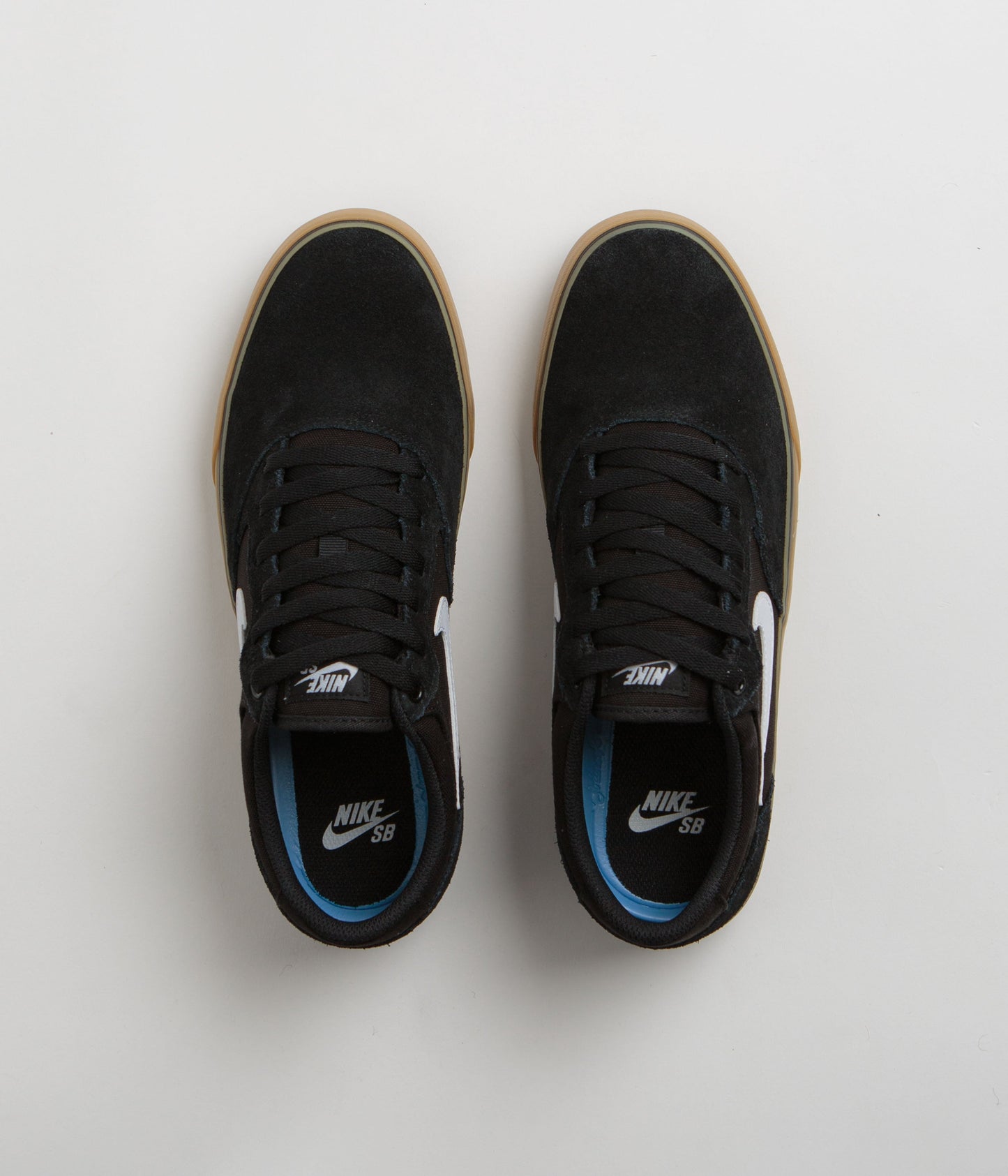 Nike SB Chron 2 Shoes - Black / White - Black - Gum Light Brown