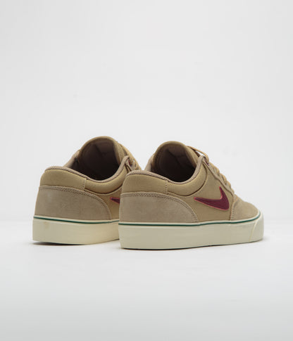 Nike SB Chron 2 Shoes - Parachute Beige / Dark Team Red