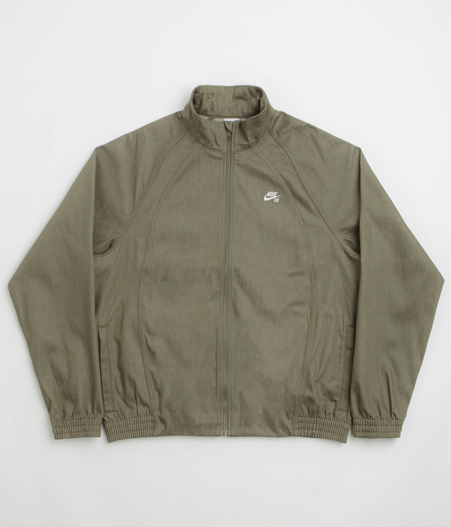 Nike SB Denim Track Jacket - Medium Olive / White
