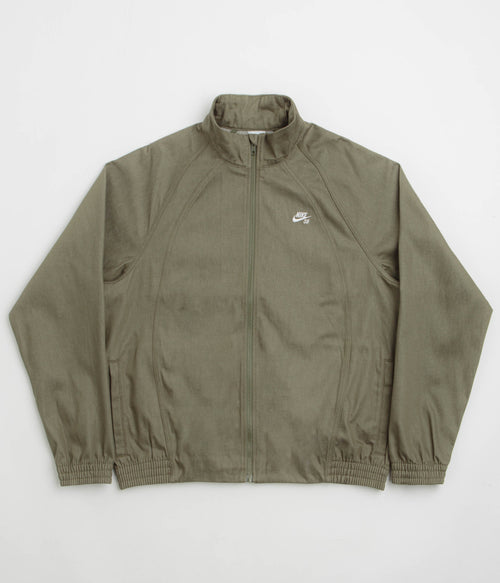 Nike SB Denim Track Jacket - Medium Olive / White