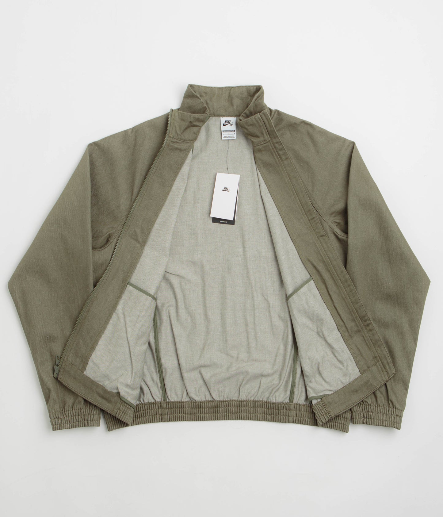 Nike SB Denim Track Jacket - Medium Olive / White