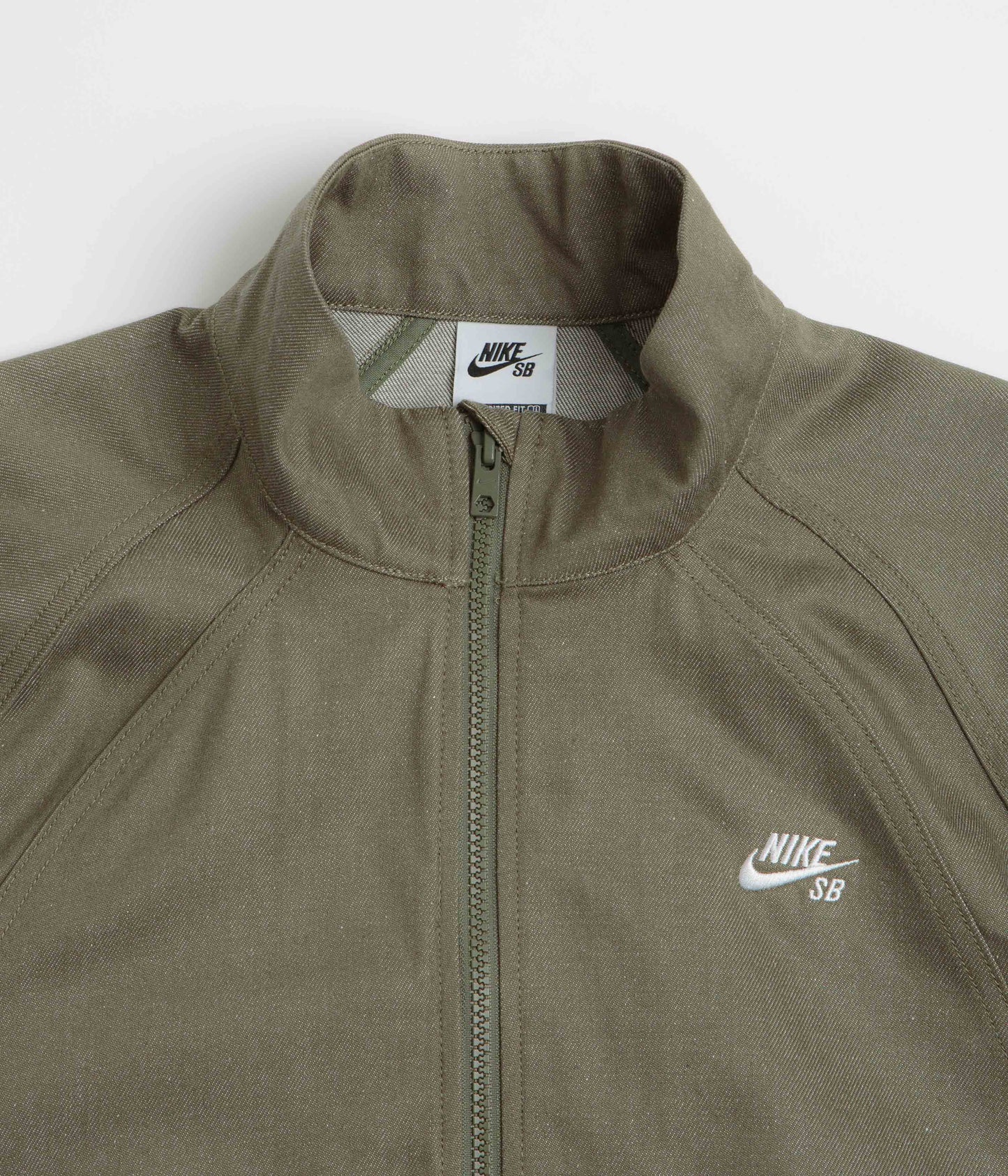Nike SB Denim Track Jacket - Medium Olive / White