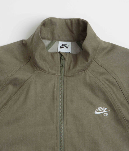 Nike SB Denim Track Jacket - Medium Olive / White