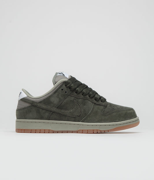 Nike SB Dunk Low Pro B Shoes - Sequoia / Sequoia - Light Army - White