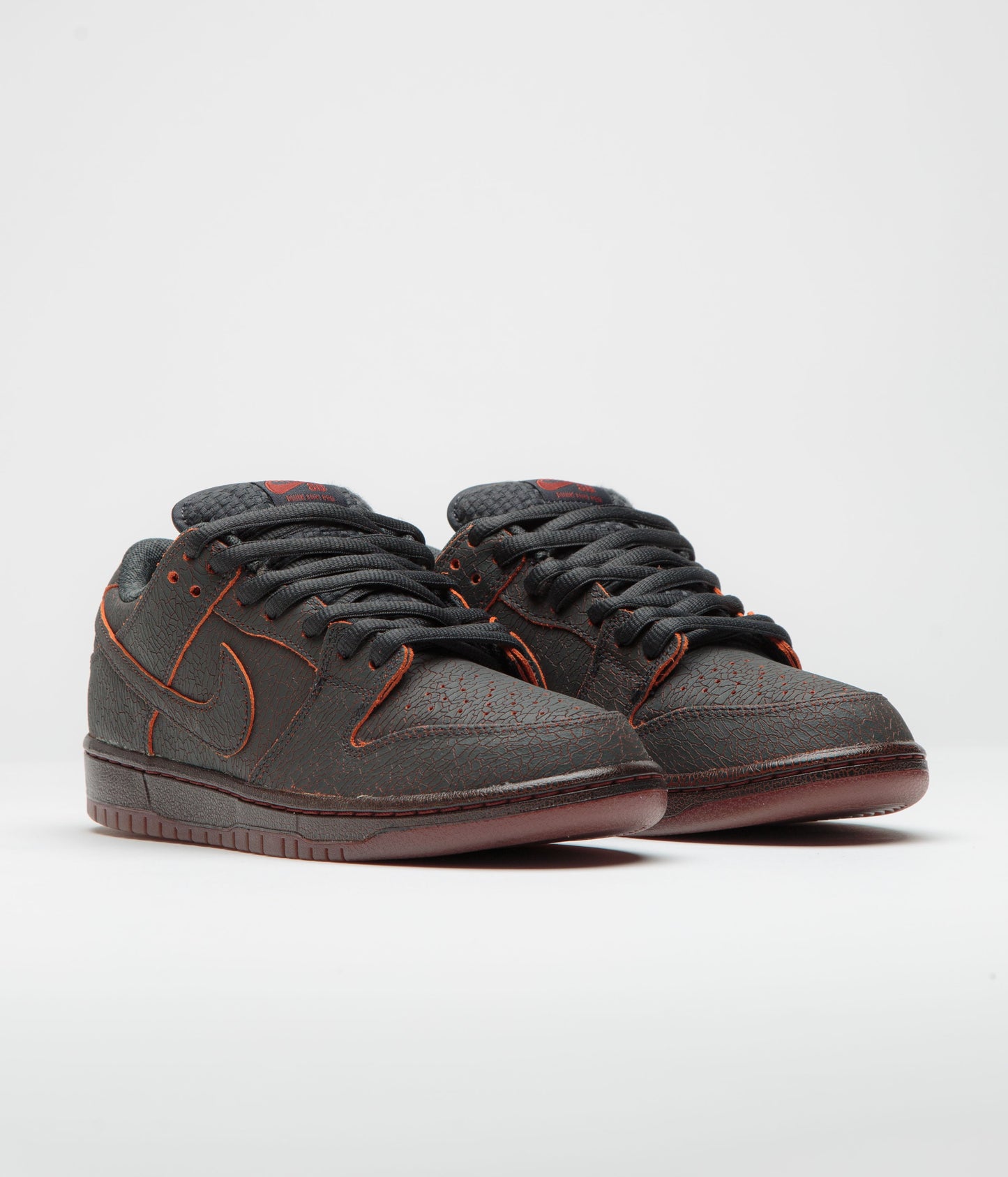 Nike SB Dunk Low Pro Premium 'Krampus' Shoes - Dark Smoke Grey / Campfire Orange - Black