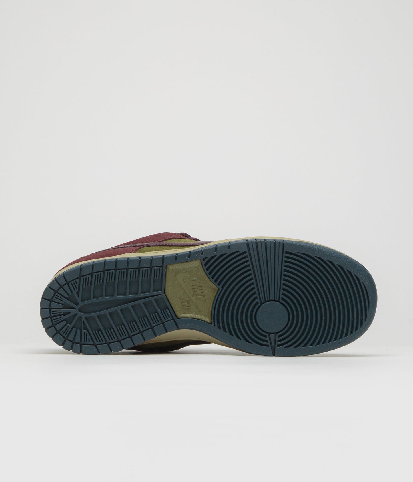 Nike SB Dunk Low Pro Shoes - Dark Team Red / Burgundy Crush - Olive Flak