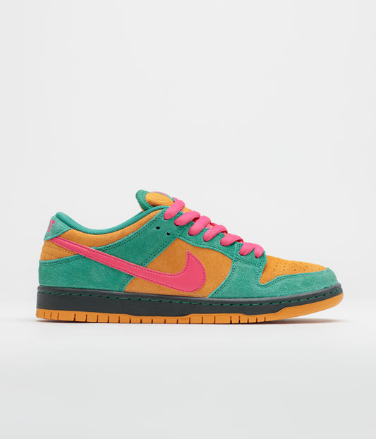 Nike SB Dunk Low Pro Shoes - Green Noise / Watermelon - Light Curry