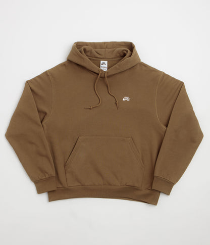 Nike SB Essential Logo Hoodie - Mosswood Brown / White