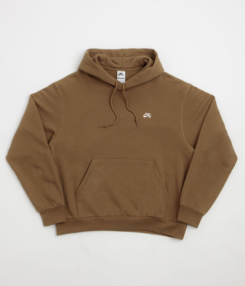 Nike SB Essential Logo Hoodie - Mosswood Brown / White