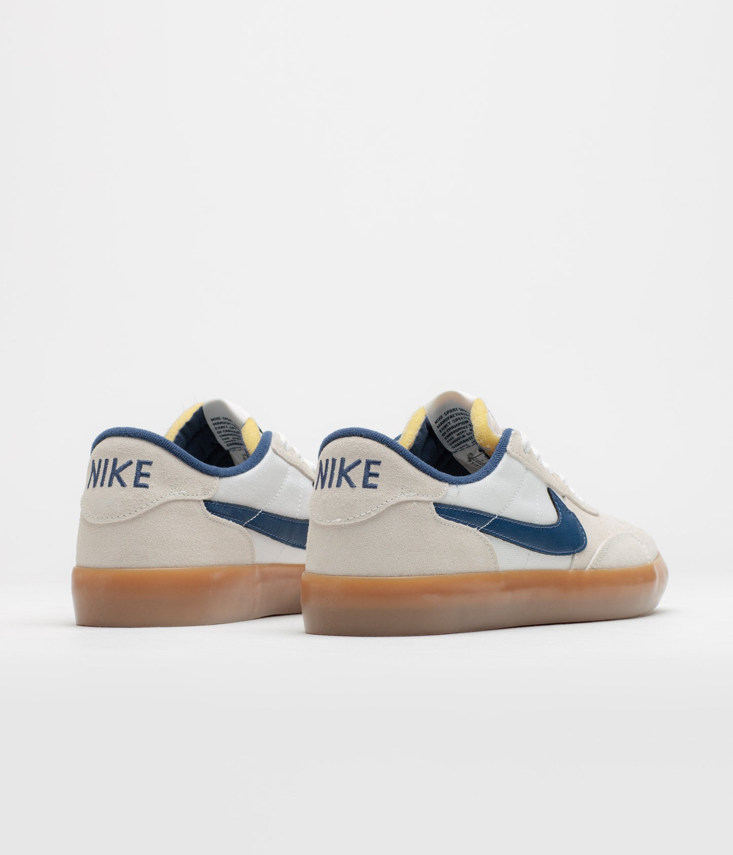 Nike SB Heritage Vulc Shoes - Summit White / Navy - White - Gum Light Brown