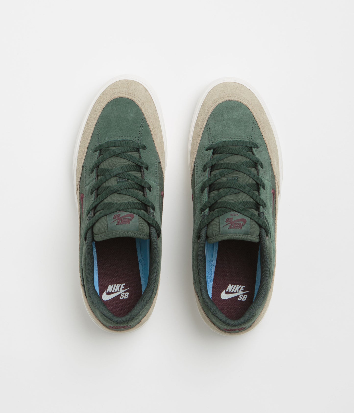 Nike SB Malor Shoes - Seaweed / Burgundy Crush - Khaki - Phantom