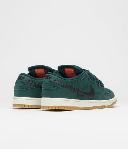 Nike SB Orange Label Dunk Low Pro Shoes - Deep Fir / Black - Fir - Sail