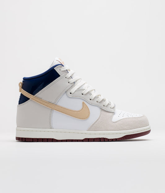 Nike SB x Beyond Dunk High Pro Shoes - White / Ivory - Sand Dune - Blue Void
