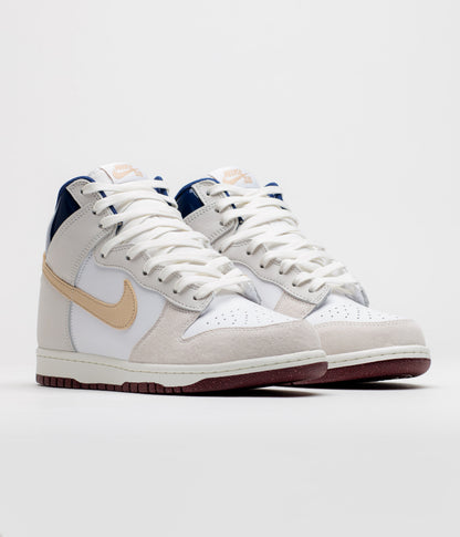 Nike SB x Beyond Dunk High Pro Shoes - White / Ivory - Sand Dune - Blue Void