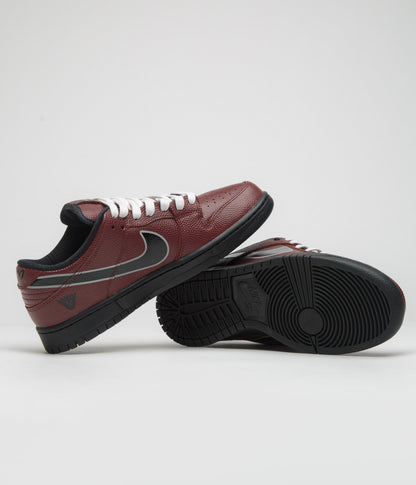 Nike SB x Limosine Skateboards Dunk Low Pro Shoes - Dark Pony / Black - Silver - White