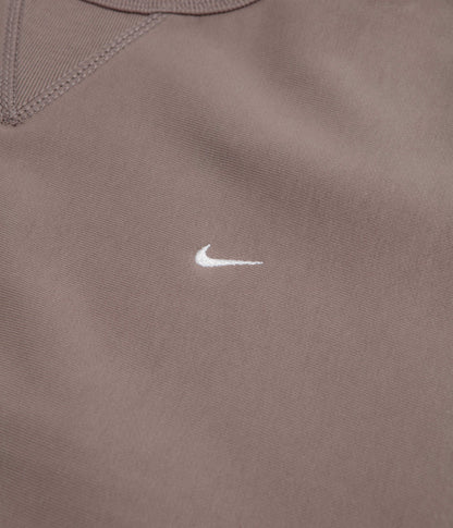 Nike Solo Swoosh Crewneck Sweatshirt - Mink Brown / White