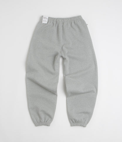 Nike Solo Swoosh Cuffed Sweatpants - Dark Grey Heather / Light Smoke Grey / White