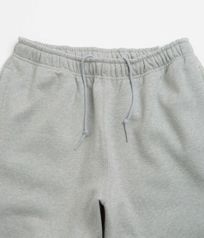 Nike Solo Swoosh Cuffed Sweatpants - Dark Grey Heather / Light Smoke Grey / White