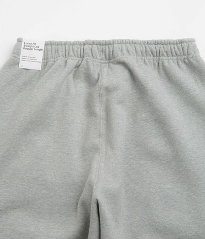 Nike Solo Swoosh Cuffed Sweatpants - Dark Grey Heather / Light Smoke Grey / White