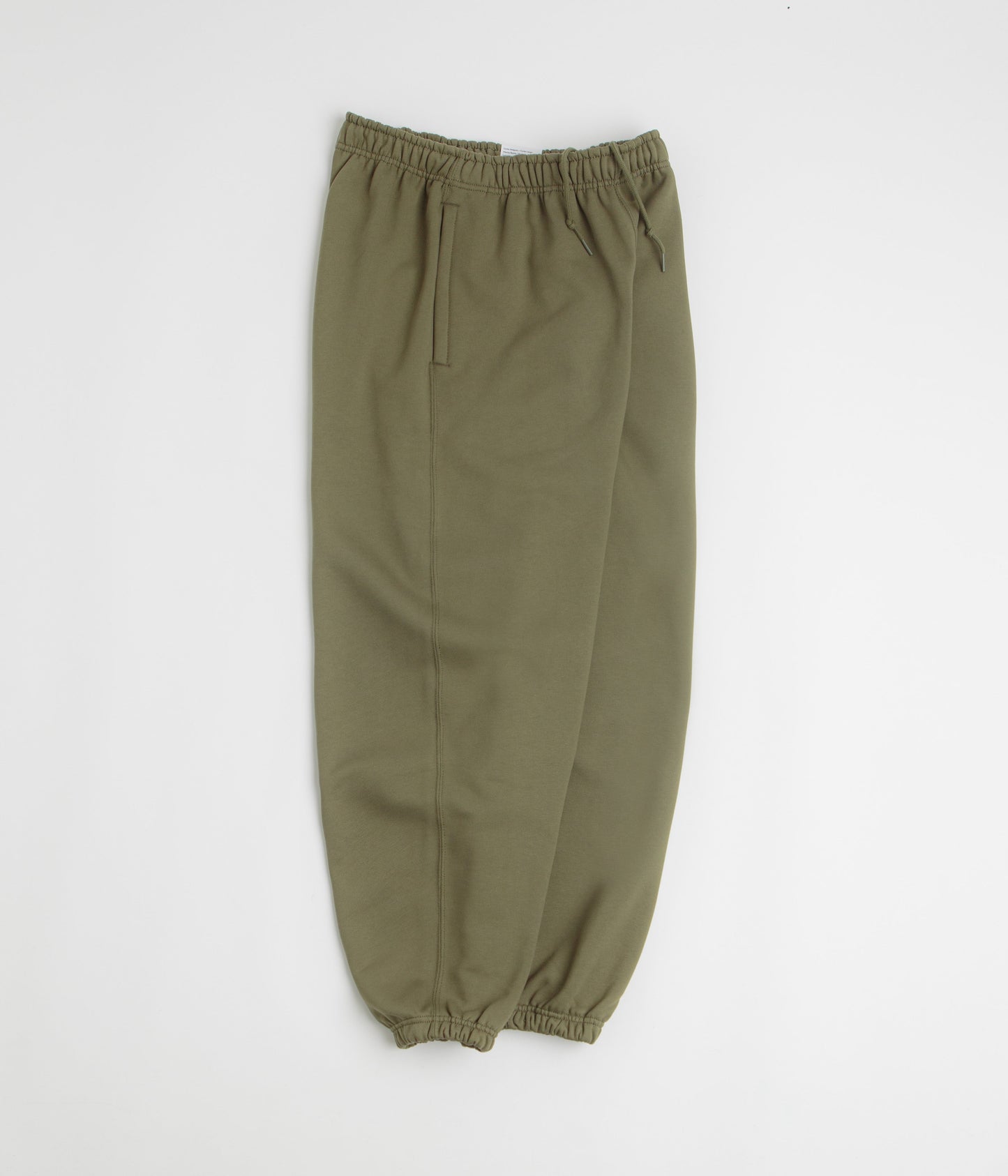 Nike Solo Swoosh Cuffed Sweatpants - Medium Olive / Medium Olive / White