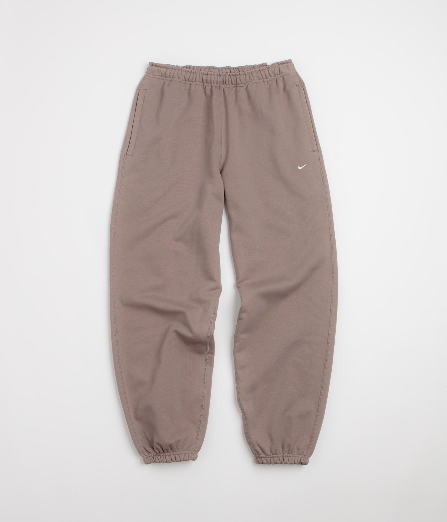 Nike Solo Swoosh Cuffed Sweatpants - Mink Brown / Mink Brown / White