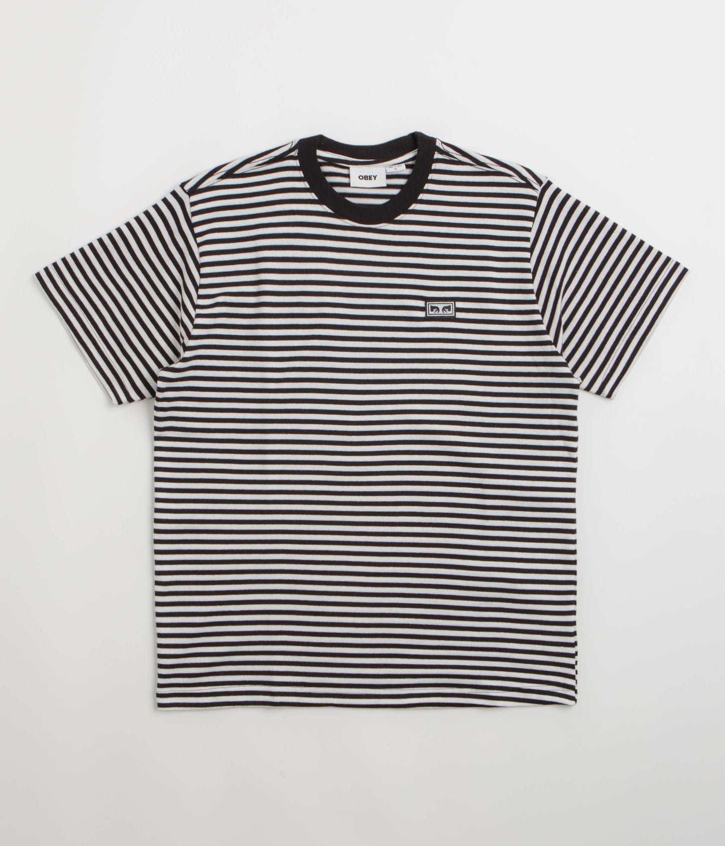 Obey Established Works Eyes Stripe T-Shirt - Black