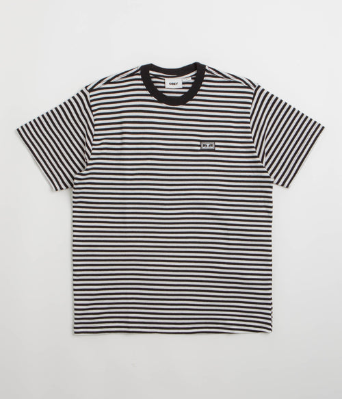 Obey Established Works Eyes Stripe T-Shirt - Black