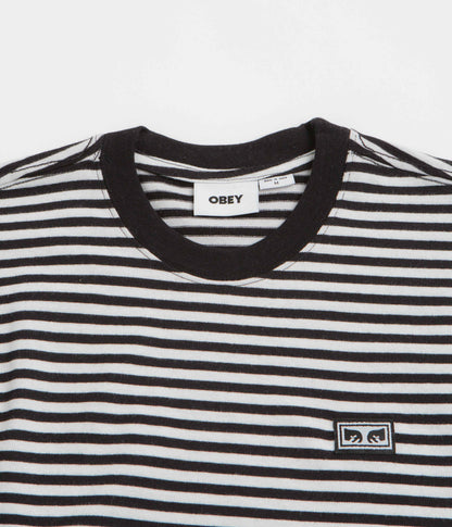 Obey Established Works Eyes Stripe T-Shirt - Black