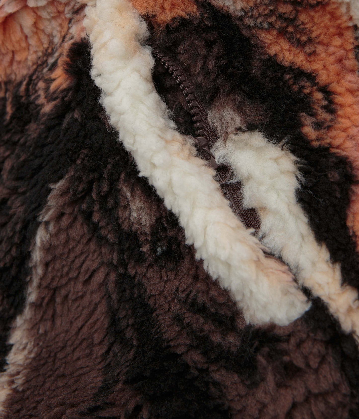 Obey Horses Sherpa Jacket - Brown Multi