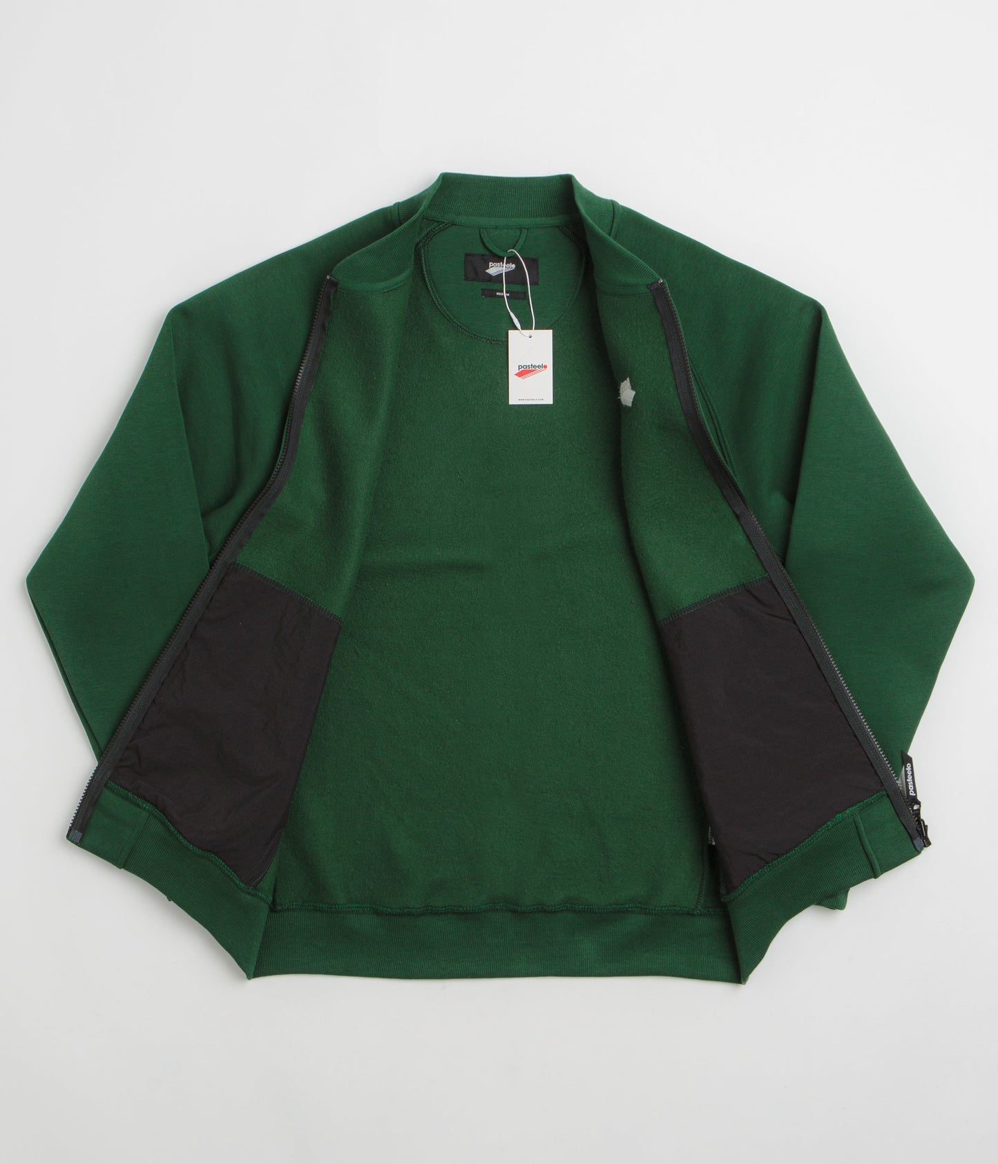 Pasteelo Zip Up Trainer Sweatshirt - Forest