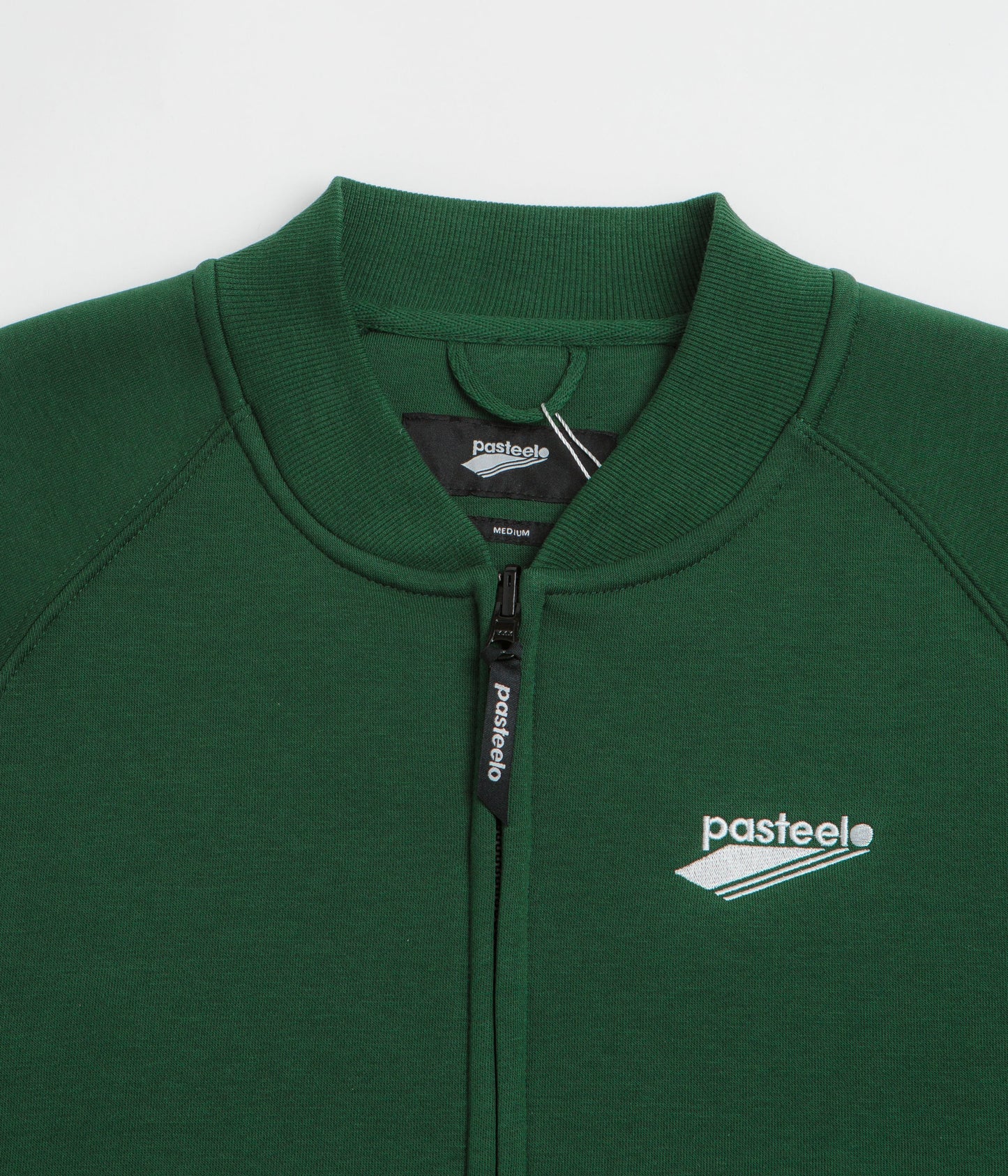 Pasteelo Zip Up Trainer Sweatshirt - Forest