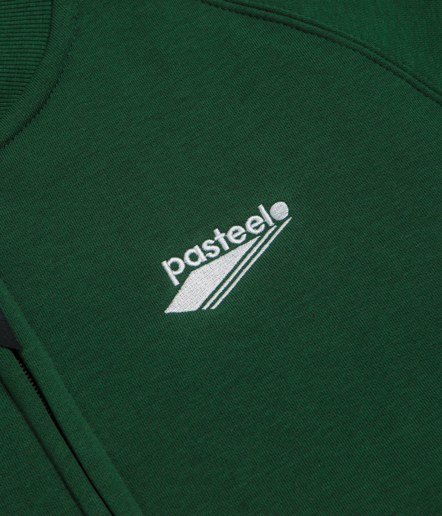 Pasteelo Zip Up Trainer Sweatshirt - Forest