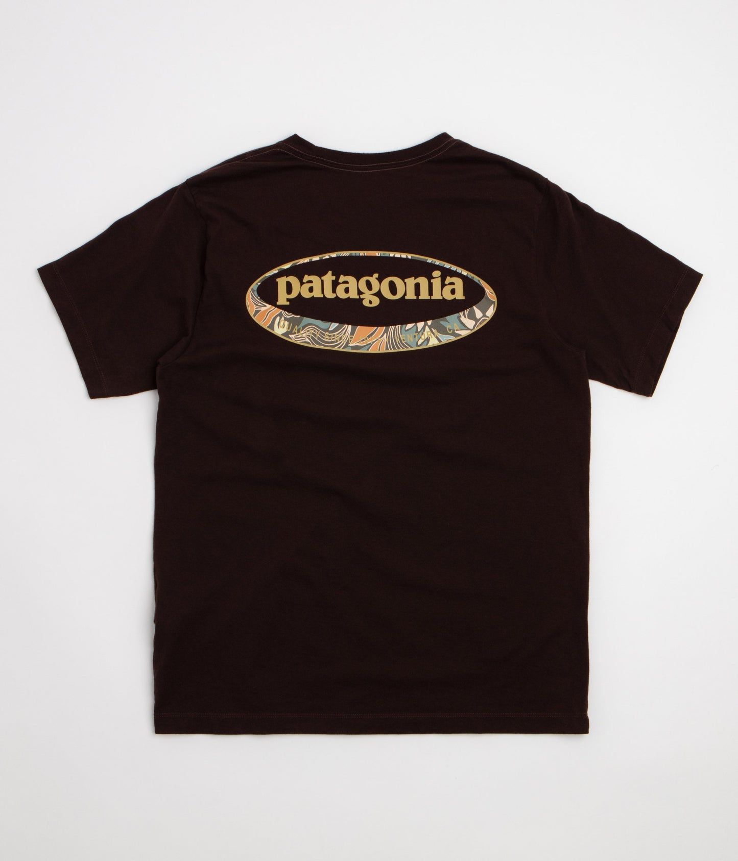 Patagonia 95 Oval Logo T-Shirt - Den Brown: Heliotropic